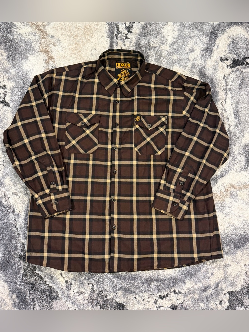 DIXXON “Zac Brown” Brown Plaid Button-Down Workshirt
